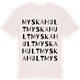 Vintage White t-shirt med Myskahult ordlek t-shirt