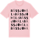 Pink Cotton t-shirt med Nässjömåla ordlek t-shirt