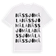 White t-shirt med Nässjömåla ordlek t-shirt
