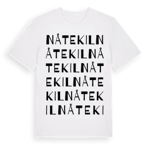 Nåtekil ordlek t-shirt – ekologisk bomull t-shirt från Pinshirt
