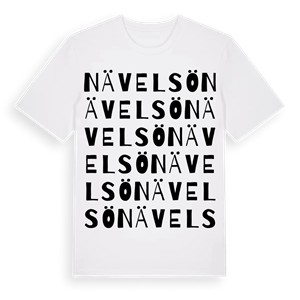 Nävelsö ordlek t-shirt – ekologisk bomull t-shirt från Pinshirt