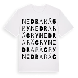 Nedra Bägby ordlek t-shirt – ekologisk bomull t-shirt från Pinshirt
