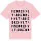 Pink Cotton t-shirt med Nedre Hyltan ordlek t-shirt