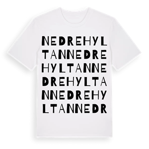Nedre Hyltan ordlek t-shirt – ekologisk bomull t-shirt från Pinshirt