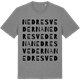 Mid Heather Gray t-shirt med Nedre Svederna ordlek t-shirt