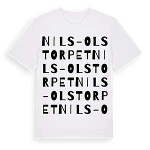 Nils-Olstorpet ordlek t-shirt – ekologisk bomull t-shirt från Pinshirt