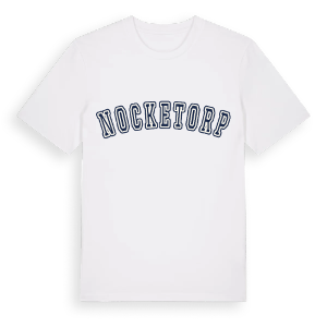 Nocketorp college t-shirt – ekologisk bomull t-shirt från Pinshirt