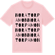 Pink Cotton t-shirt med Noratorpamon ordlek t-shirt