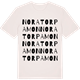 Vintage White t-shirt med Noratorpamon ordlek t-shirt