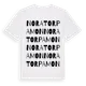 White t-shirt med Noratorpamon ordlek t-shirt