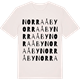 Vintage White t-shirt med Norra Åby ordlek t-shirt