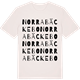 Vintage White t-shirt med Norra Bäckebo ordlek t-shirt