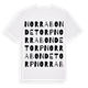 White t-shirt med Norra Bondetorp ordlek t-shirt