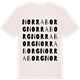 Vintage White t-shirt med Norra Borg ordlek t-shirt