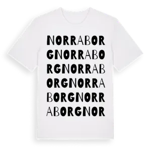 Norra Borg ordlek t-shirt – ekologisk bomull t-shirt från Pinshirt