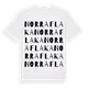 Norra Flaka ordlek t-shirt
