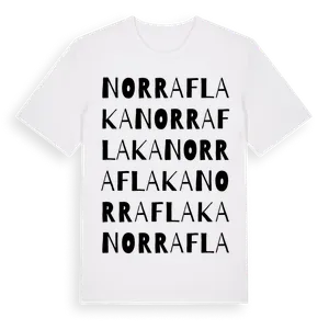 Norra Flaka ordlek t-shirt – ekologisk bomull t-shirt från Pinshirt
