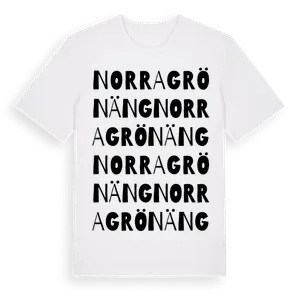 Norra Grönäng ordlek t-shirt – ekologisk bomull t-shirt från Pinshirt