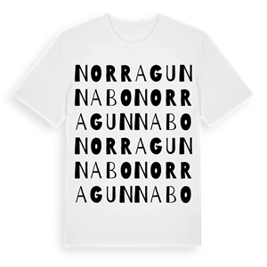 Norra Gunnabo ordlek t-shirt – ekologisk bomull t-shirt från Pinshirt