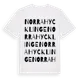 White t-shirt med Norra Hycklinge ordlek t-shirt