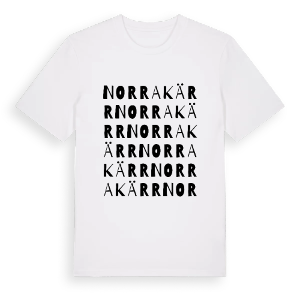 Norra kärr ordlek t-shirt – ekologisk bomull t-shirt från Pinshirt