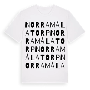 Norra Målatorp ordlek t-shirt – ekologisk bomull t-shirt från Pinshirt