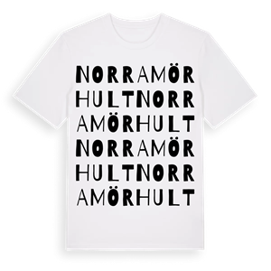 Norra Mörhult ordlek t-shirt – ekologisk bomull t-shirt från Pinshirt