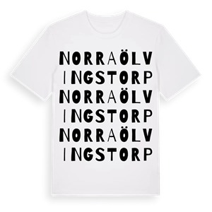 Norra Ölvingstorp ordlek t-shirt – ekologisk bomull t-shirt från Pinshirt
