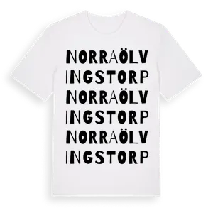 Norra Ölvingstorp ordlek t-shirt – ekologisk bomull t-shirt från Pinshirt