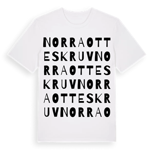Norra Otteskruv ordlek t-shirt – ekologisk bomull t-shirt från Pinshirt