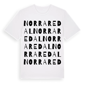 Norra Redal ordlek t-shirt – ekologisk bomull t-shirt från Pinshirt