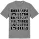 Mid Heather Gray t-shirt med Norra Spjuthult ordlek t-shirt