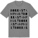 Mid Heather Gray t-shirt med Norra Stamphult ordlek t-shirt