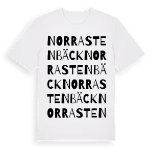 Norra Stenbäck ordlek t-shirt – ekologisk bomull t-shirt från Pinshirt