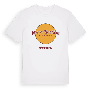 Norra Tjuståsa cirkel t-shirt – ekologisk bomull t-shirt från Pinshirt