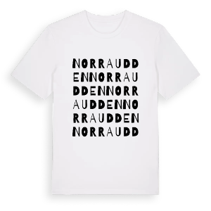 Norra Udden ordlek t-shirt – ekologisk bomull t-shirt från Pinshirt