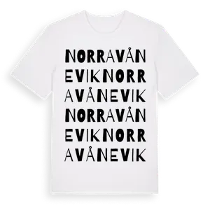 Norra Vånevik ordlek t-shirt – ekologisk bomull t-shirt från Pinshirt