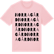 Pink Cotton t-shirt med Norragård ordlek t-shirt