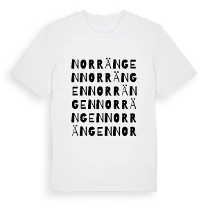 Norrängen ordlek t-shirt – ekologisk bomull t-shirt från Pinshirt