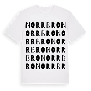 Norrbro ordlek t-shirt – ekologisk bomull t-shirt från Pinshirt