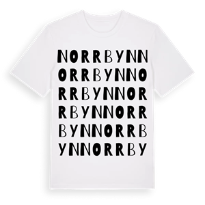 Norrbyn ordlek t-shirt – ekologisk bomull t-shirt från Pinshirt