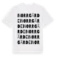 White t-shirt med Norrgärde ordlek t-shirt