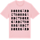 Pink Cotton t-shirt med Norrgärdet ordlek t-shirt
