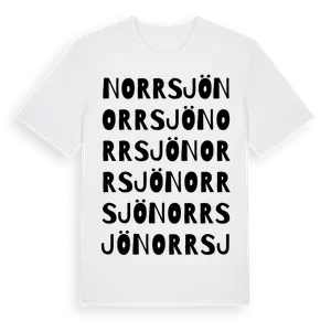 Norrsjö ordlek t-shirt – ekologisk bomull t-shirt från Pinshirt