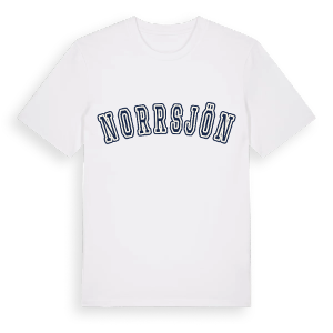 Norrsjön college t-shirt – ekologisk bomull t-shirt från Pinshirt