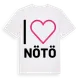 White t-shirt med Jag älskar Nötö t-shirt stort tryck
