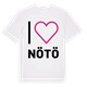 White t-shirt med Jag älskar Nötö t-shirt stort tryck