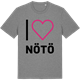 Mid Heather Gray t-shirt med Jag älskar Nötö t-shirt stort tryck
