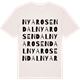 Vintage White t-shirt med Nya Rosendal ordlek t-shirt