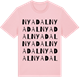 Pink Cotton t-shirt med Nyadal ordlek t-shirt